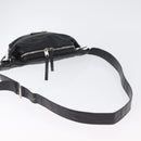 BALENCIAGA Body Bag Leather Black Silver Auth mr2182V-7