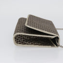 Christian Dior Trotter Canvas Chain Shoulder Bag Gold Auth mr2183-3