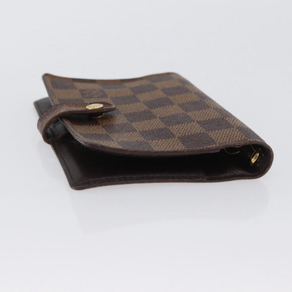 LOUIS VUITTON Damier Ebene Agenda PM Tagesplaner-Einband R20700 LV Auth mr2184