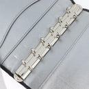 CHANEL Mademoiselle Agenda Day Planner Cover Leather Silver Black CC Auth mr2185-16
