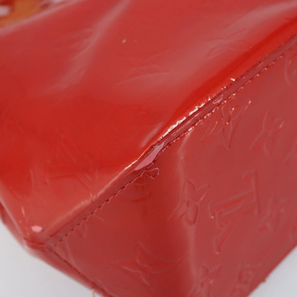 LOUIS VUITTON Monogram Vernis Reade PM Hand Bag Red Rouge M91088 LV Auth mr2188