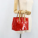 LOUIS VUITTON Monogram Vernis Reade PM Hand Bag Red Rouge M91088 LV Auth mr2188-24