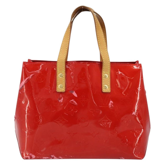 LOUIS VUITTON Monogram Vernis Reade PM Hand Bag Red Rouge M91088 LV Auth mr2188