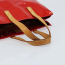 LOUIS VUITTON Monogram Vernis Reade PM Hand Bag Red Rouge M91088 LV Auth mr2188-7