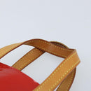 LOUIS VUITTON Monogram Vernis Reade PM Hand Bag Red Rouge M91088 LV Auth mr2188-14