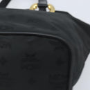 MCM Vicetos Logogram Hand Bag Nylon Black Gold Auth mr2197-9