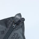 MCM Vicetos Logogram Hand Bag Nylon Black Gold Auth mr2197-10