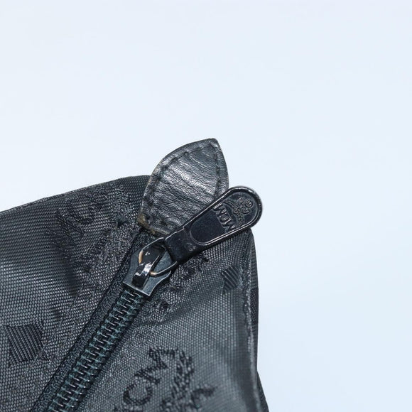 MCM Vicetos Logogram Hand Bag Nylon Black Gold Auth mr2197