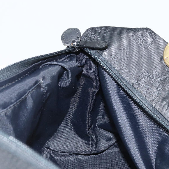 MCM Vicetos Logogram Hand Bag Nylon Black Gold Auth mr2197