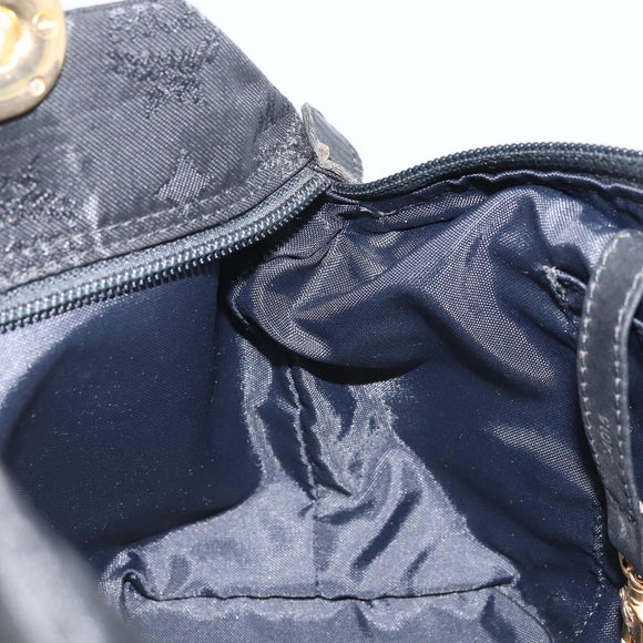 MCM Vicetos Logogram Hand Bag Nylon Black Gold Auth mr2197