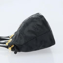 MCM Vicetos Logogram Hand Bag Nylon Black Gold Auth mr2197-4