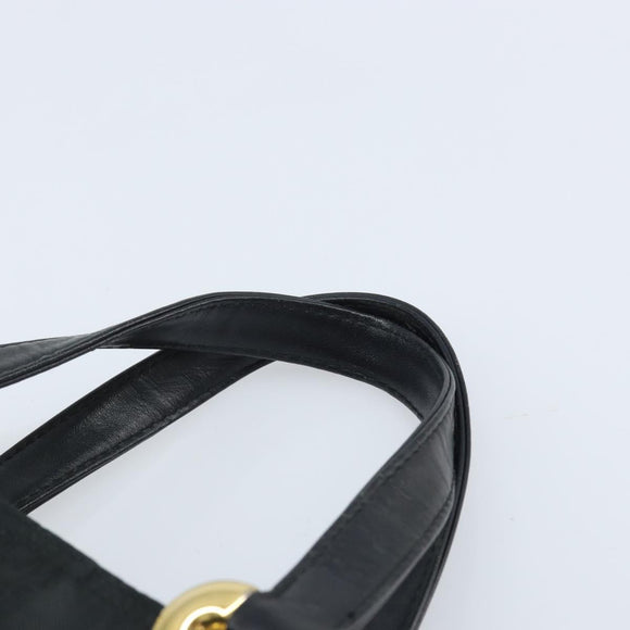 MCM Vicetos Logogram Hand Bag Nylon Black Gold Auth mr2197