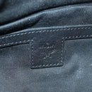 MCM Vicetos Logogram Body Bag Leather Black Silver Auth mr2198V-19