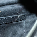 MCM Vicetos Logogram Body Bag Leather Black Silver Auth mr2198V-11