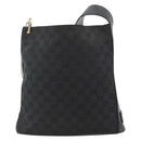 GUCCI GG Canvas Shoulder Bag Black Gold 91761 Auth mr2200-13
