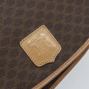CELINE Macadam Canvas Shoulder Bag PVC Leather Brown Gold Auth mr2202-14