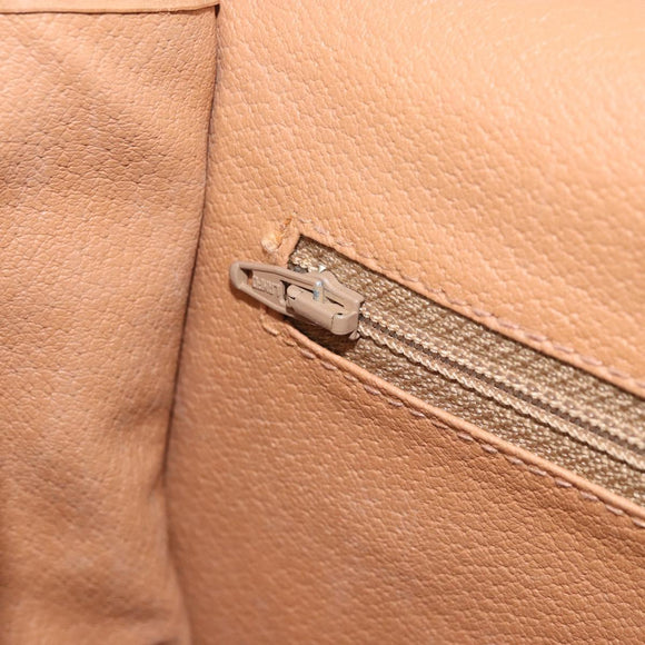 CELINE Macadam Canvas Shoulder Bag PVC Leather Brown Gold Auth mr2202