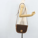 CELINE Macadam Canvas Shoulder Bag PVC Leather Brown Gold Auth mr2202-23