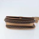 CELINE Macadam Canvas Shoulder Bag PVC Leather Brown Gold Auth mr2202-9