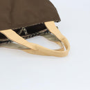 BURBERRY Hand Bag Nylon Brown Silver Auth mr2204-7