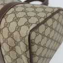 GUCCI GG Supreme Web Sherry Line Boston Bag PVC Beige Gold 40 02 007 Auth mr2206-10
