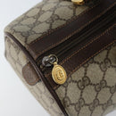 GUCCI GG Supreme Web Sherry Line Boston Bag PVC Beige Gold 40 02 007 Auth mr2206-15