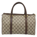 GUCCI GG Supreme Web Sherry Line Boston Bag PVC Beige Gold 40 02 007 Auth mr2206-3