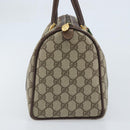 GUCCI GG Supreme Web Sherry Line Boston Bag PVC Beige Gold 40 02 007 Auth mr2206-4