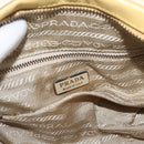 PRADA Hand Bag Leather Yellow Gold Auth mr2207-18