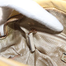 PRADA Hand Bag Leather Yellow Gold Auth mr2207-21