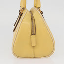 PRADA Hand Bag Leather Yellow Gold Auth mr2207-3