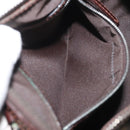 FENDI Zucca Canvas Hand Bag Black Brown Auth mr2208-20