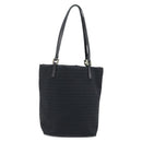 FENDI Zucchino Canvas Tote Bag Black Silver Auth mr2209-2