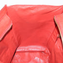 CELINE Micro Shopper Hand Bag Leather Red Gold Auth mr2211-18