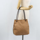 GUCCI GG Canvas Shoulder Bag Brown 101341 Auth mr2214-21