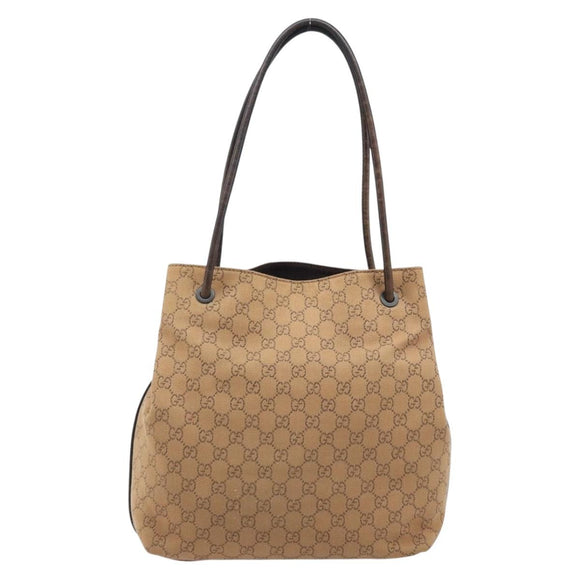 GUCCI GG Canvas Shoulder Bag Brown 101341 Auth mr2214