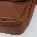Burberrys Shoulder Bag Leather 2way Brown Gold Auth mr2215-14