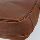 Burberrys Shoulder Bag Leather 2way Brown Gold Auth mr2215-16