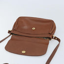 Burberrys Shoulder Bag Leather 2way Brown Gold Auth mr2215-19