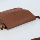 Burberrys Shoulder Bag Leather 2way Brown Gold Auth mr2215-6