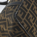 FENDI Zucca Canvas Hand Bag Brown Black Auth mr2221-16