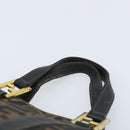 FENDI Zucca Canvas Hand Bag Brown Black Auth mr2221-8