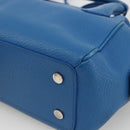 BALENCIAGA Infanta Hand Bag Leather 2way Blue Silver 390922 Auth mr2222A-15
