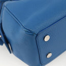 BALENCIAGA Infanta Hand Bag Leather 2way Blue Silver 390922 Auth mr2222A-16