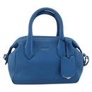 BALENCIAGA Infanta Hand Bag Leather 2way Blue Silver 390922 Auth mr2222A-13