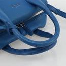 BALENCIAGA Infanta Hand Bag Leather 2way Blue Silver 390922 Auth mr2222A-7