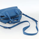BALENCIAGA Infanta Hand Bag Leather 2way Blue Silver 390922 Auth mr2222A-9