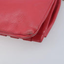VALENTINO Chain Shoulder Bag Leather Pink Gold Auth mr2223-15