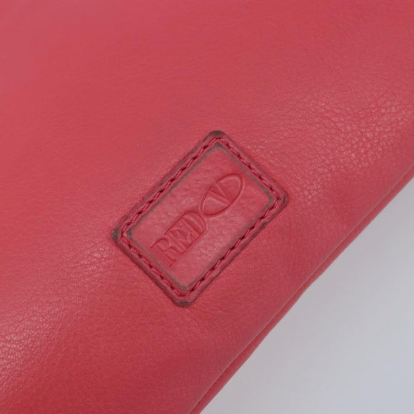 VALENTINO Chain Shoulder Bag Leather Pink Gold Auth mr2223