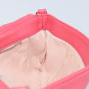 VALENTINO Chain Shoulder Bag Leather Pink Gold Auth mr2223-19